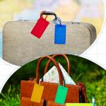 IANFAN 100 Pcs Luggage Tags for Suitcases, Plastic Backpack Bag Baggage Name Tag with Reinforcement Hole Waterproof Luggage Tag Suitcase Tags for Luggages Identifiers Colorful Baggage Name ID Labels