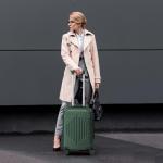 Karl home Hardside 21 Inch Carry On Luggage 22x14x9 Airline Approved with Spinner Wheels, ABS Hardshell Small Carry-On Suitcase with TSA Lock for Men & Women Lightweight Travel, Dark Green