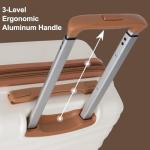 Romswi Expandable 22x14x9 Airline Approved 21" Carry On Luggage Set,Hardside 3PCS Carry On Suitcase Set ABS+PC Suitcase with Duffel Bags, Dual Spinner Wheels TSA Lock White