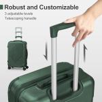 Karl home Hardside 21 Inch Carry On Luggage 22x14x9 Airline Approved with Spinner Wheels, ABS Hardshell Small Carry-On Suitcase with TSA Lock for Men & Women Lightweight Travel, Dark Green
