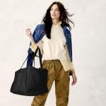 Vera Bradley Women's Premium Cotton Large Original Duffel Bag, Moonless Night, One Size