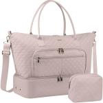 HOTOR Travel Duffle Bag for Women - Carry on Bag with Toiletry Pouch & Shoe Compartment, Large Overnight Weekender Bags for Gym, Business Trips, Sports and Hospital, Pink, 17.3" x 7.9" x 13.4"