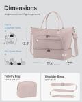 HOTOR Travel Duffle Bag for Women - Carry on Bag with Toiletry Pouch & Shoe Compartment, Large Overnight Weekender Bags for Gym, Business Trips, Sports and Hospital, Pink, 17.3" x 7.9" x 13.4"