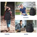 VANKEAN 17.3'' Travel Laptop Backpack TSA Friendly, Water Resistant Anti Theft Extra Large College Backpacks with RFID Pockets, USB Port for Men Women Business Work Bag, Black