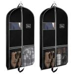 2 Pack Suit Bags for Closet Storage and Travel,Heavy Duty 43" Hanging Suit Bag for Men, Gusseted Hanging Garment Bags for Men Suit Cover With Handles for Clothes, Coats, Jackets, Shirts.