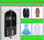 2 Pack Suit Bags for Closet Storage and Travel,Heavy Duty 43" Hanging Suit Bag for Men, Gusseted Hanging Garment Bags for Men Suit Cover With Handles for Clothes, Coats, Jackets, Shirts.