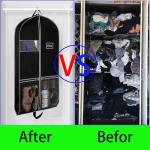 2 Pack Suit Bags for Closet Storage and Travel,Heavy Duty 43" Hanging Suit Bag for Men, Gusseted Hanging Garment Bags for Men Suit Cover With Handles for Clothes, Coats, Jackets, Shirts.
