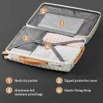 Joyway Carry On Luggage, 20 IN Suitcase Hardside Checked with TSA Lock (Cream, 20'')