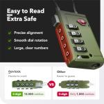 TSA Approved Luggage Locks | Inspection Indicator, 4-Digit Combination, Durable Zinc Alloy | for Suitcases, Backpacks, Travel Bags | Green, 2-Pack