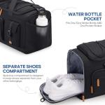 Gym Bag for Men and Women with Shoe & Laptop Compartment, 3-in-1 Sports Travel Duffel Bag Anti-Theft Weekender Carry-On Backpack for Airplane & Workout, Overnight Travel Bag,35L (Black, Medium)