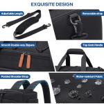 Gym Bag for Men and Women with Shoe & Laptop Compartment, 3-in-1 Sports Travel Duffel Bag Anti-Theft Weekender Carry-On Backpack for Airplane & Workout, Overnight Travel Bag,35L (Black, Medium)