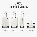 Hulsin Carry on Luggage 22x14x9 Airline Approved, 20 Inch Carry-on Suitcase, Hard Shell Luggage with Spinner Wheels, Hardside Small Rolling Suitcase with TSA Lock for Travel (White, 20 Inch)