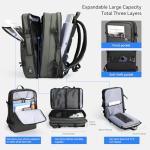 MARK RYDEN Travel Backpack for Men, 40L Airline Approved Carry on Backpack with USB Charging Port, 17.3 Inch Waterproof Business Laptop Backpack