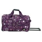Rockland Rolling Duffel Bag, Purple Pearl, 22"
