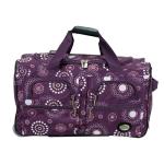 Rockland Rolling Duffel Bag, Purple Pearl, 22"