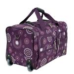 Rockland Rolling Duffel Bag, Purple Pearl, 22"