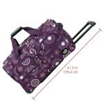 Rockland Rolling Duffel Bag, Purple Pearl, 22"