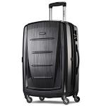 Samsonite Winfield 2 Hardside Expandable Luggage with Spinner Wheels, Brushed Anthracite, Checked-Medium 24-Inch