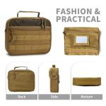 SMONT Toiletry Bag for Men Travel Toiletry Organizer Dopp Kit Travel Organizer Toiletries Tactical Bag Shaving Hygiene Bag Bathroom Hanging Men's Toiletry Bag for Short Trips Brown