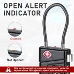 Diyife TSA Locks for Luggage, [2 Pack] TSA Approved Luggage Locks with TSA-008, Open Alert Indicator, 4 Digit Combination TSA Travel Lock with Zinc Alloy Body Lock for Suitcase, Bag, Backpack, Black