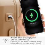 Traveler's Choice Pagosa Indestructible Hardshell Expandable Spinner Luggage, Latte Beige, 22-Inch Carry-on