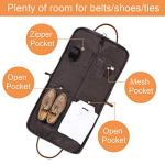 S-ZONE Carry On Garment Bag for Business Travel Canvas Leather Men Women Suit Cover, Blue Stripe-l, L, Einzigartiges