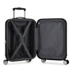 Elite Luggage Expandable Hardside Spinner Luggage, Black, 21" Carry-on