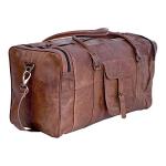 21 Inch Vintage Leather Duffel Travel Gym Sports Overnight Weekend Duffle Bags for men and women