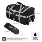 REDCAMP Foldable Duffle Bag with Wheels, 120L 1680D Oxford Large Duffle bags for Travel