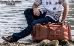 21 Inch Vintage Leather Duffel Travel Gym Sports Overnight Weekend Duffle Bags for men and women