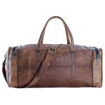 21 Inch Vintage Leather Duffel Travel Gym Sports Overnight Weekend Duffle Bags for men and women