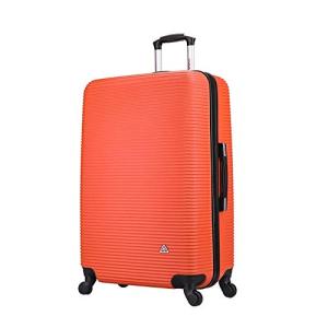 InUSA ROYAL Hardside Spinner Luggage with Ergonomic Handles | Spacious Travel Suitcase with Four Spinner Wheels and Studs | 28 Inch Large Hardside Spinner Luggage | Orange
