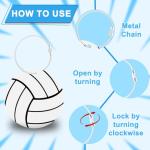 MuRealy 12 Pcs Volleyball Luggage Tags, 2.56in Volleyball Keychain, PVC Name Id and DIY Pocket Hug Card, Volleyball Accessories for Men Women Travel Bag Suitcase