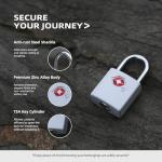 UP Security Luggage Locks TSA Approved 4 Pack, TSA Locks for Luggage International Travel Essentials, Small Padlock with Key, Keyed Alike Mini Padlock for Suitcase, Backpack, Bag, Zipper, Case, Box