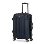 Kenneth Cole REACTION Renegade Luggage Expandable 8-Wheel Spinner Lightweight Hardside Suitcase, Navy Blue, 20-Inch Carry On