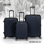 Kenneth Cole REACTION Renegade Luggage Expandable 8-Wheel Spinner Lightweight Hardside Suitcase, Navy Blue, 20-Inch Carry On