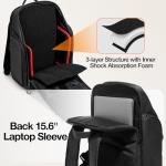 Trunab Travel backpack Compatible with Starlink Mini with Adjustable Padded, Portable Storage Bag with 15.6” Laptop Compartment and Accessories