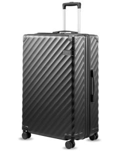 28 Inch Luggage with Spinner Wheels, KVC Expandable Hardside Large Checked Suitcase (EX-Core, Charcoal Metallic, 28 Inch, 105L-113L)