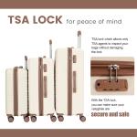 Luggage Sets 3-Piece Suitcases with Double Spinner Wheel,Suitcase Set ABS Hard Case Luggage with TSA Lock