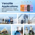 SURE LOCK TSA Locks for Luggage, TSA Approved Luggage Locks with Open Alert, 008 Key for High Security, Easy Read Dials, Zinc Alloy Body, Locker Lock for Suitcase, Gym, Travel. (Black 2 pk)