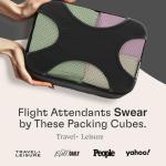 Shacke 6 Set Packing Cubes for Travel - Compression Packing Bags/Travel Organizer - Luggage Organizer Bags for Traveling - Travel Essentials for Women - Cruise Must Haves Packing List (Pure Black)