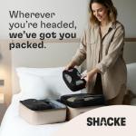 Shacke 6 Set Packing Cubes for Travel - Compression Packing Bags/Travel Organizer - Luggage Organizer Bags for Traveling - Travel Essentials for Women - Cruise Must Haves Packing List (Pure Black)