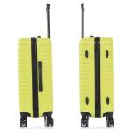 InUSA DEEP Luggage with GEL Handle | Spacious Traveling Suitcases, Travel Suitcase with Dual Spinner Wheels and Studs | 24 Inch Medium Hardside Luggage | Green