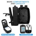 coowoz Large Travel Backpack For Women Men, Carry On Backpack,Hiking Backpack Waterproof Outdoor Sports Rucksack Casual Daypack Expandable Heavy Duty Extra large Backpack Black Expansion