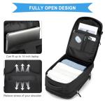 coowoz Large Travel Backpack For Women Men, Carry On Backpack,Hiking Backpack Waterproof Outdoor Sports Rucksack Casual Daypack Expandable Heavy Duty Extra large Backpack Black Expansion