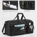 G4Free 3-in-1 Travel Duffle Bag for Men and Women, 50L Large Gym Sports Bags Tactical Military Duffle Backpack with Shoes Compartment and Wet Pocket (Black)