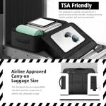 tazbuzo Travel Backpack, Extra Large 50L Flight Approved Carry on Backpack, Expandable Waterproof Business Suitcase Daypack Big Bag Fits 18.4 Inch Laptop, Black