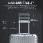 100% Aluminum-magnesium Alloy Travel Suitcase High Quality Rolling Luggage 20/24/26/29'' Trolley Luggage Carry-On Cabin Suitcase
