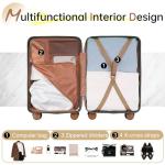 Hulsin Carry on Luggage with Spinner Wheels, 22x14x9 Airline Approved Carry-on Suitcase, Small Hardside Luggage with TSA Lock,Hard Shell Suitcase,Hard Case for Travel (Green, 20-Inch)