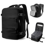 WEPLAN Vacuum Backpack Travel with Pump,Large Travel Backpack with Vacuum System,Mochila compresion al vacio,Flight Approved 18x14x8,Waterproof Carry on Personal Item Laptop Backpacks,Black